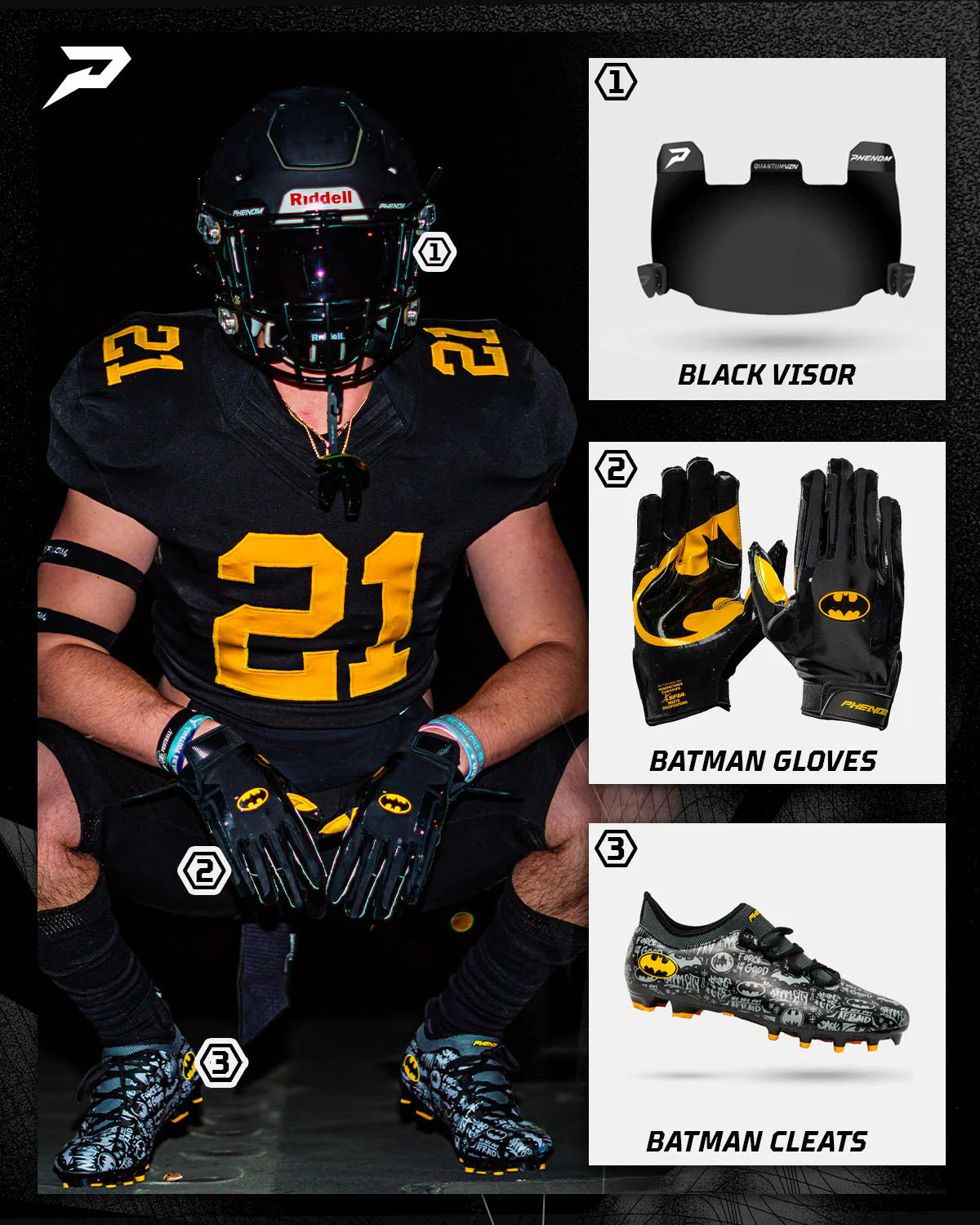 Batman Velocity 2.0 Football Cleats - Image 4