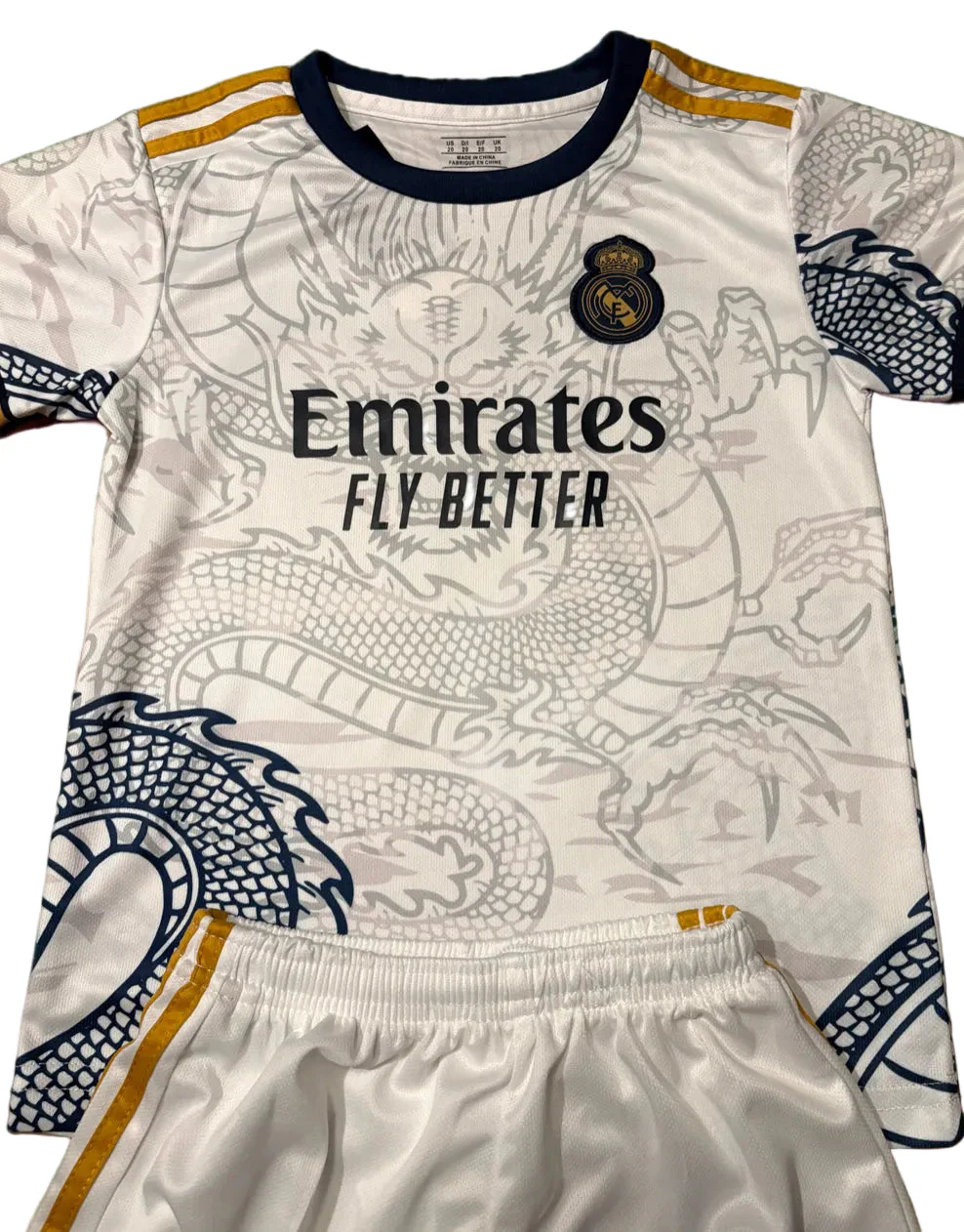 Bellingham Home Dragon Edition Kids Soccer Kit - Real Madrid 2 Piece Set - Image 4