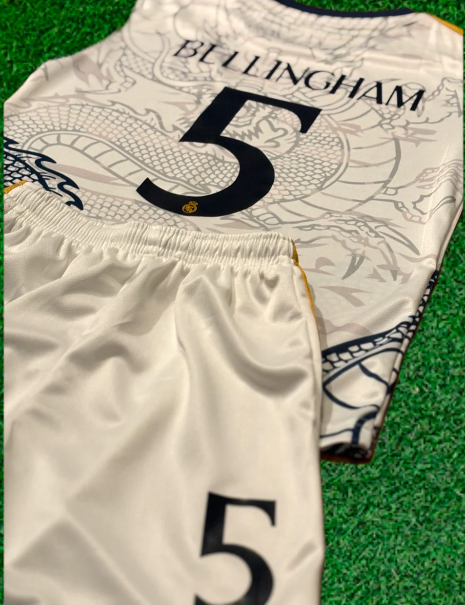 Bellingham Home Dragon Edition Kids Soccer Kit - Real Madrid 2 Piece Set - Image 5