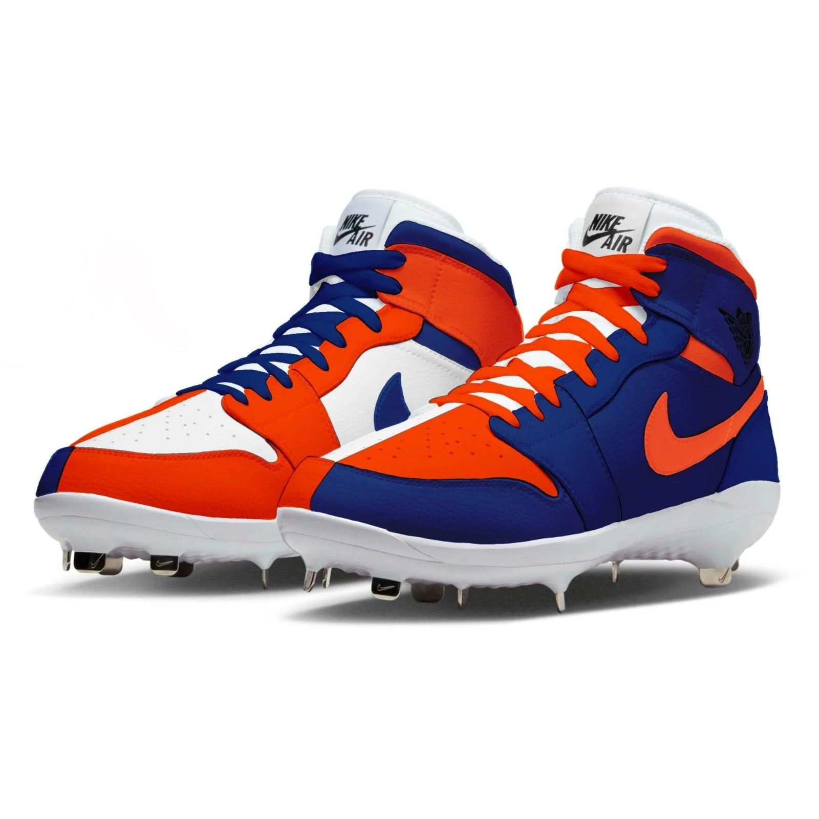 "Big Apple Mismatch" Jordan 1 Retro Cleats - Image 2