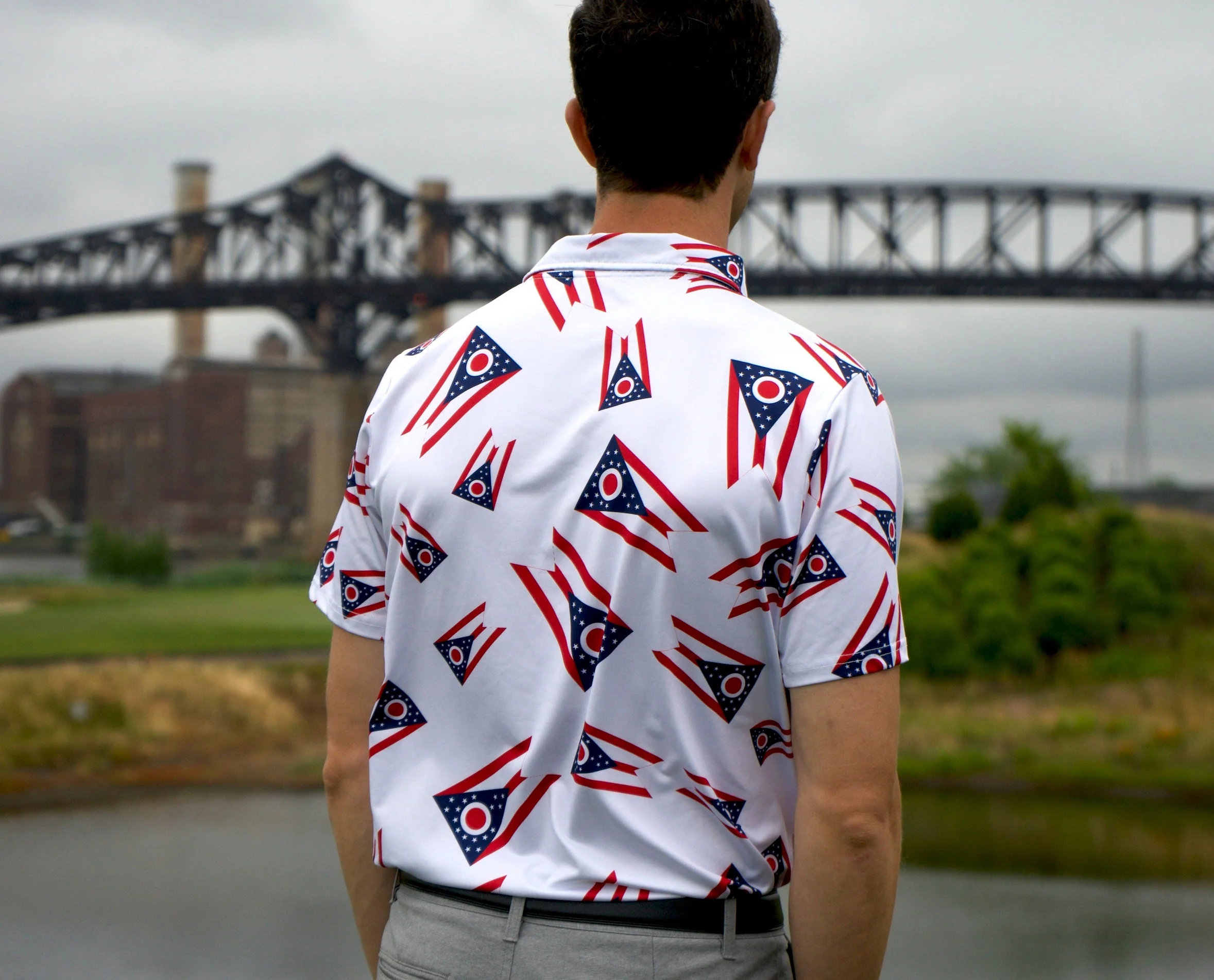 Big Ohio Burgee Golf Shirt - Image 3