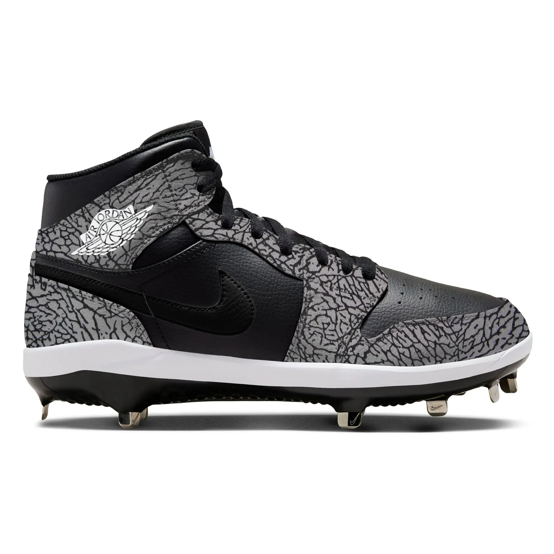 "Black Elephant" Jordan 1 Retro Cleats