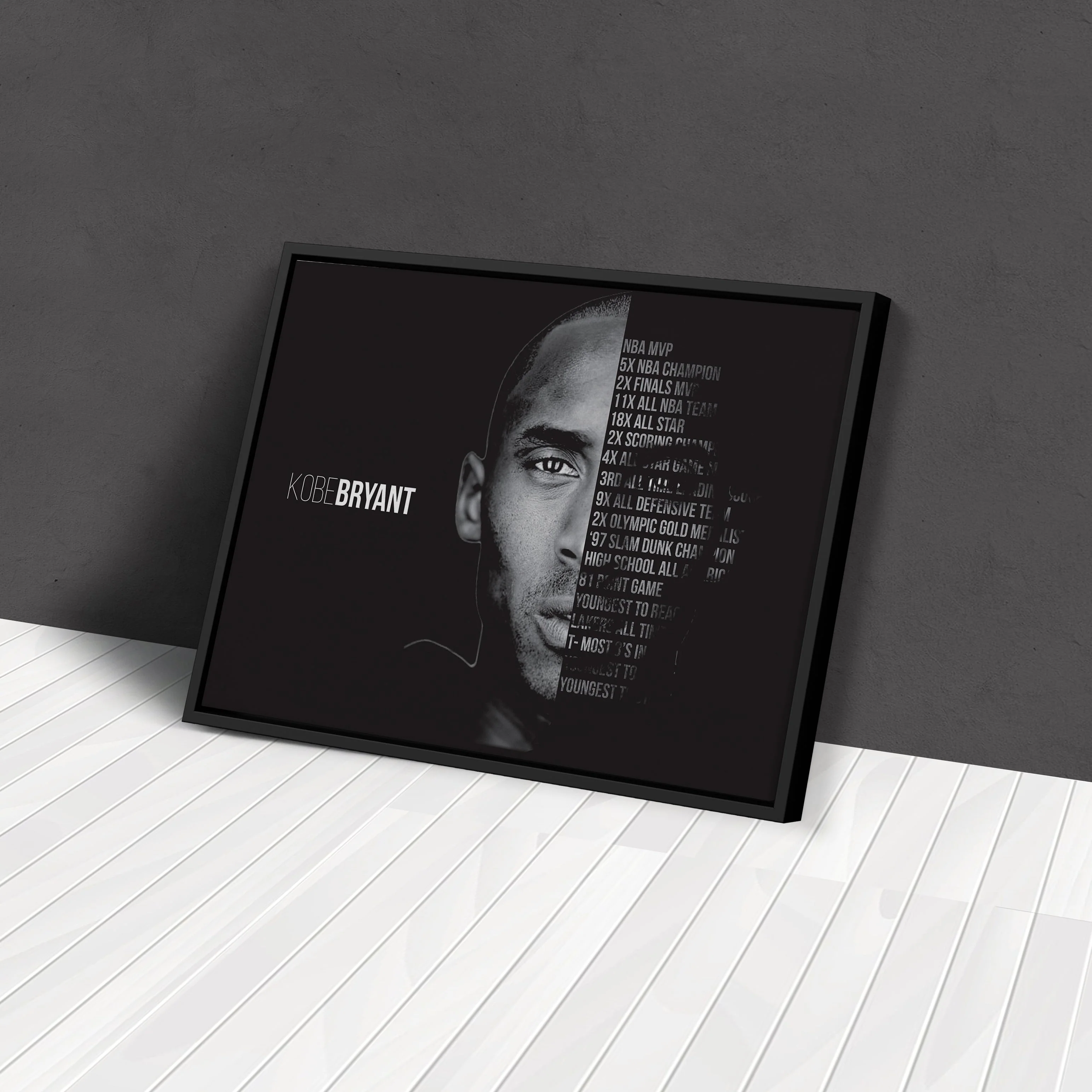 Black Mamba Career Kobe Bryant Canvas Wall Art - Image 4