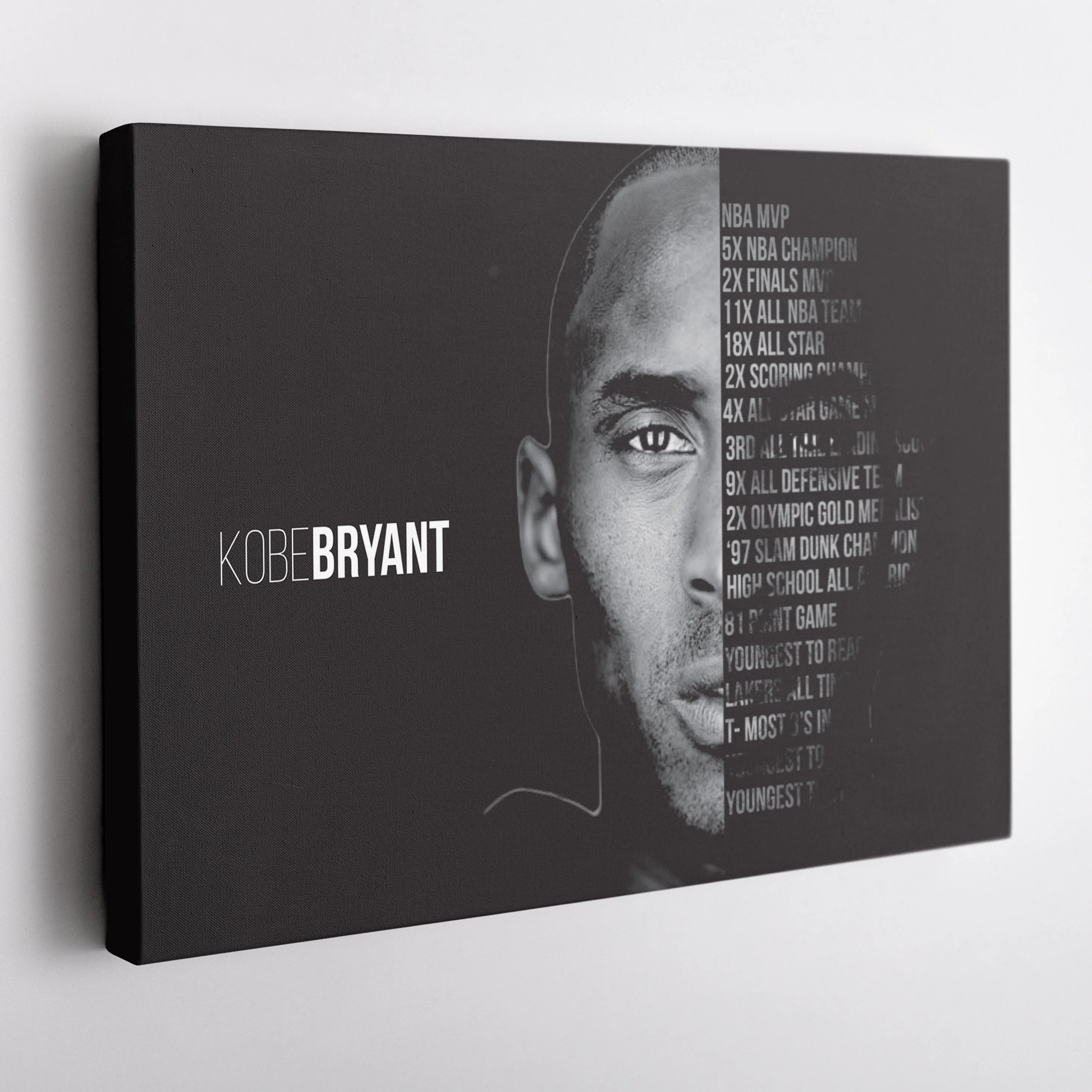 Black Mamba Career Kobe Bryant Canvas Wall Art - Image 5