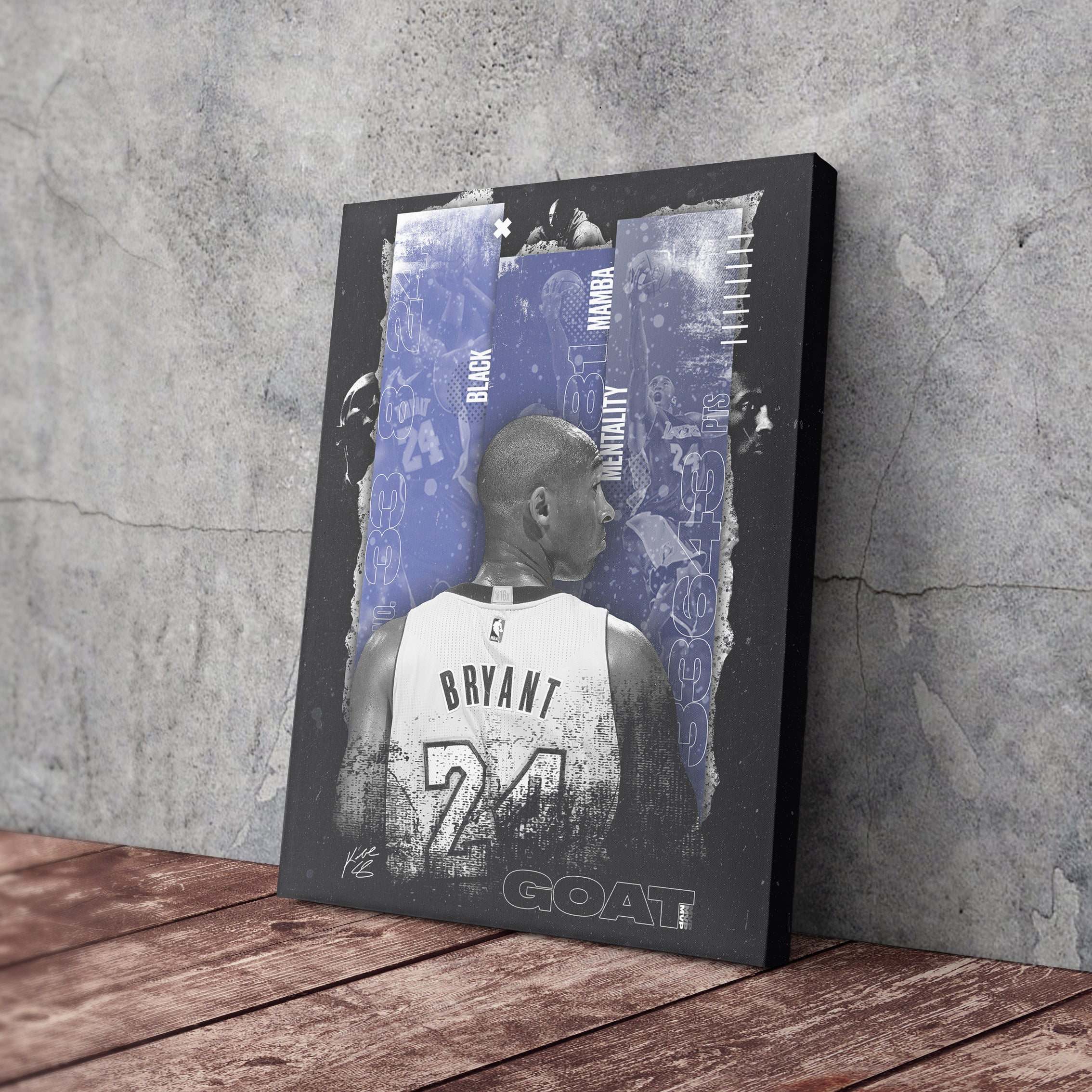 Black Mamba Mentality Kobe Bryant NBA Canvas Art - Image 3