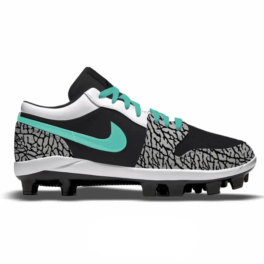 "Black Mint" Jordan 1 Retro Cleats