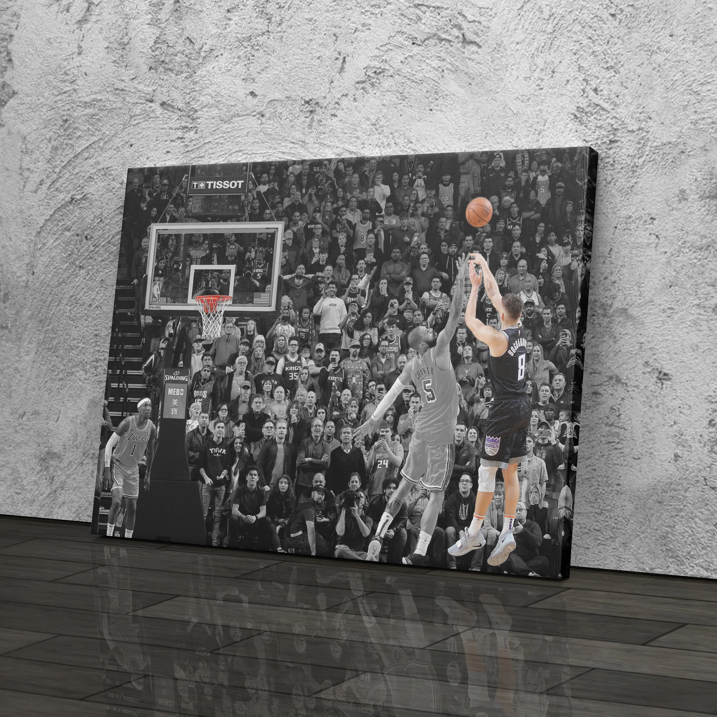 NBA Bogdan Bogdanovic Buzzer Beater vs Lakers Canvas Wall Art Decor - Image 3
