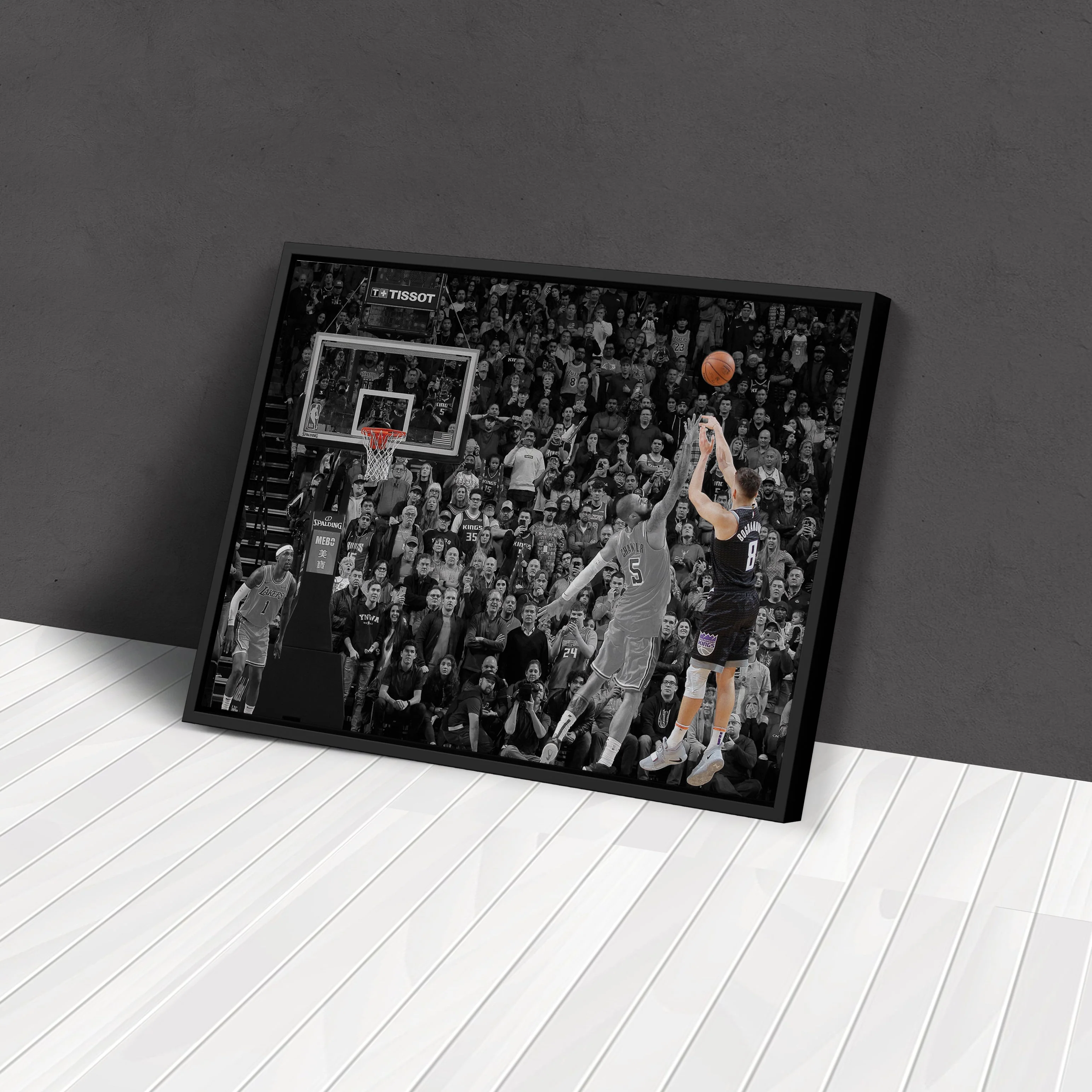 NBA Bogdan Bogdanovic Buzzer Beater vs Lakers Canvas Wall Art Decor - Image 4