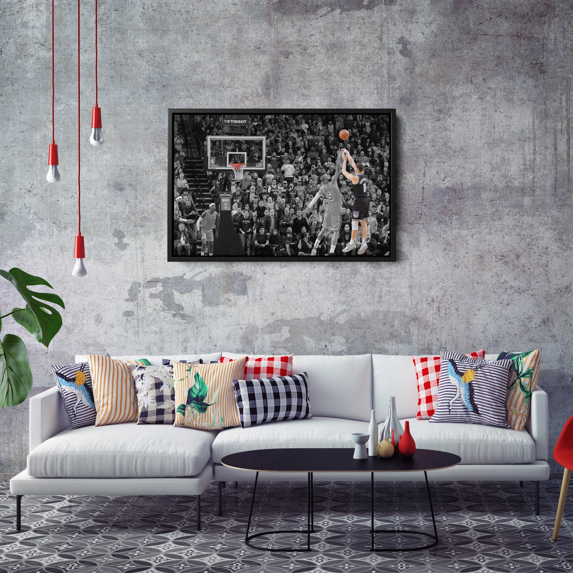 NBA Bogdan Bogdanovic Buzzer Beater vs Lakers Canvas Wall Art Decor - Image 6