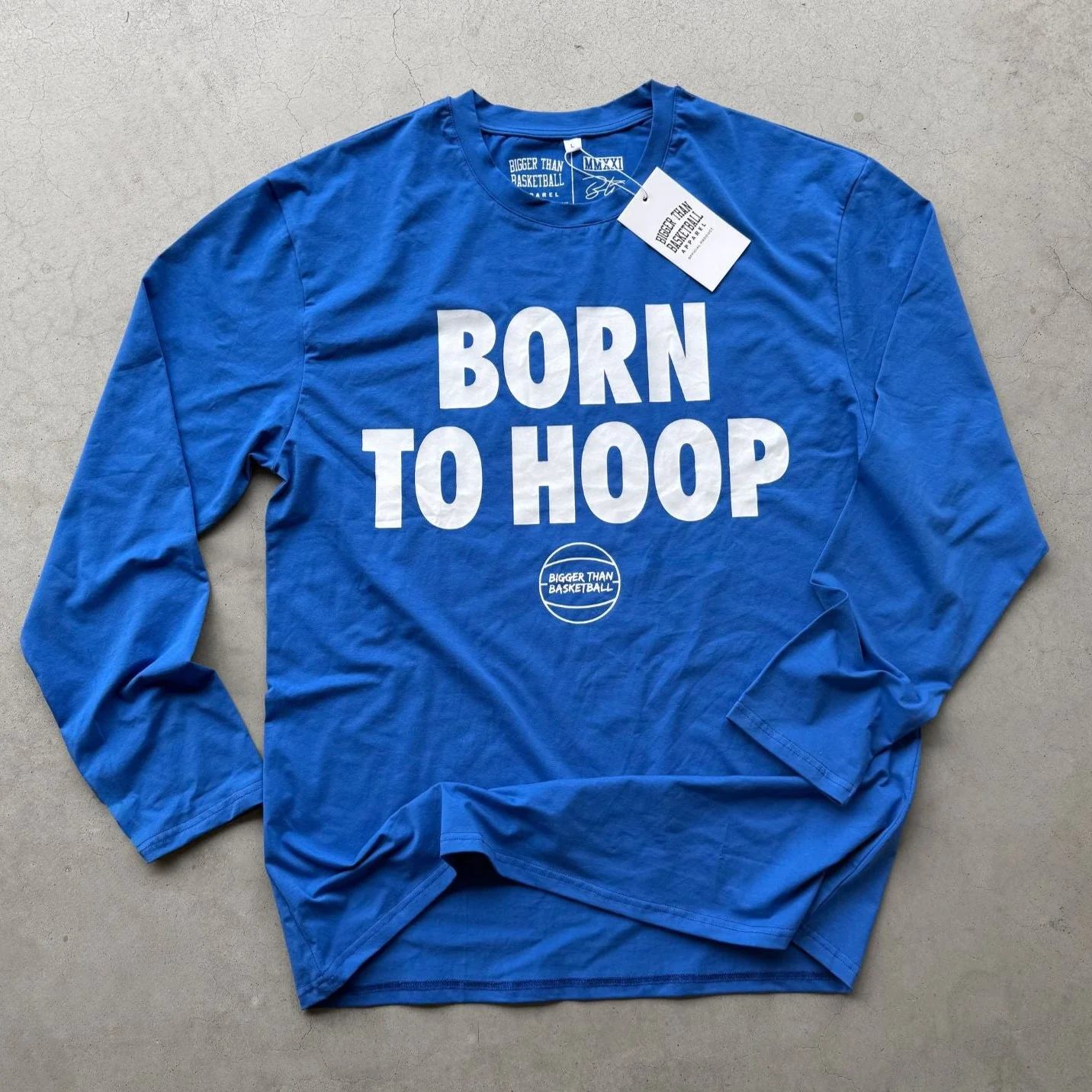 Born To Hoop Blue Long Sleeve - Image 2