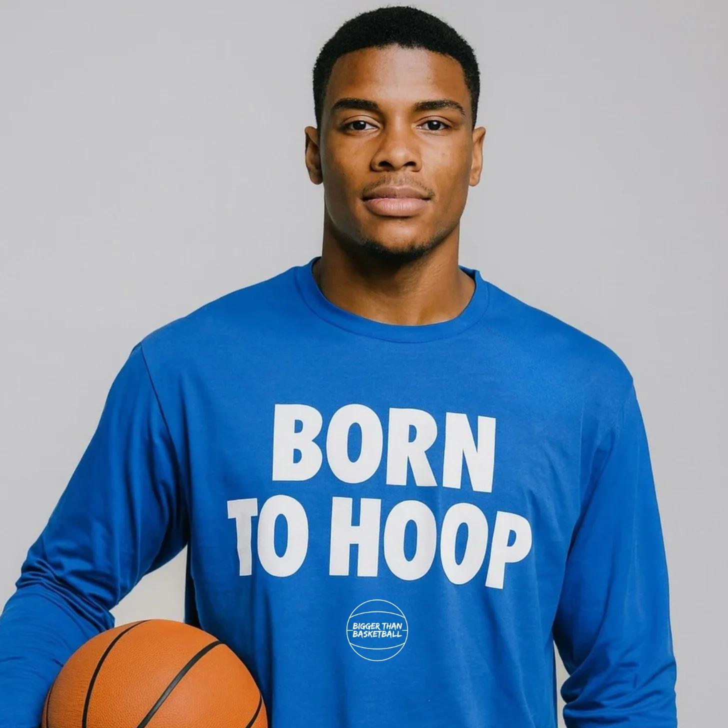 Born To Hoop Blue Long Sleeve - Image 4