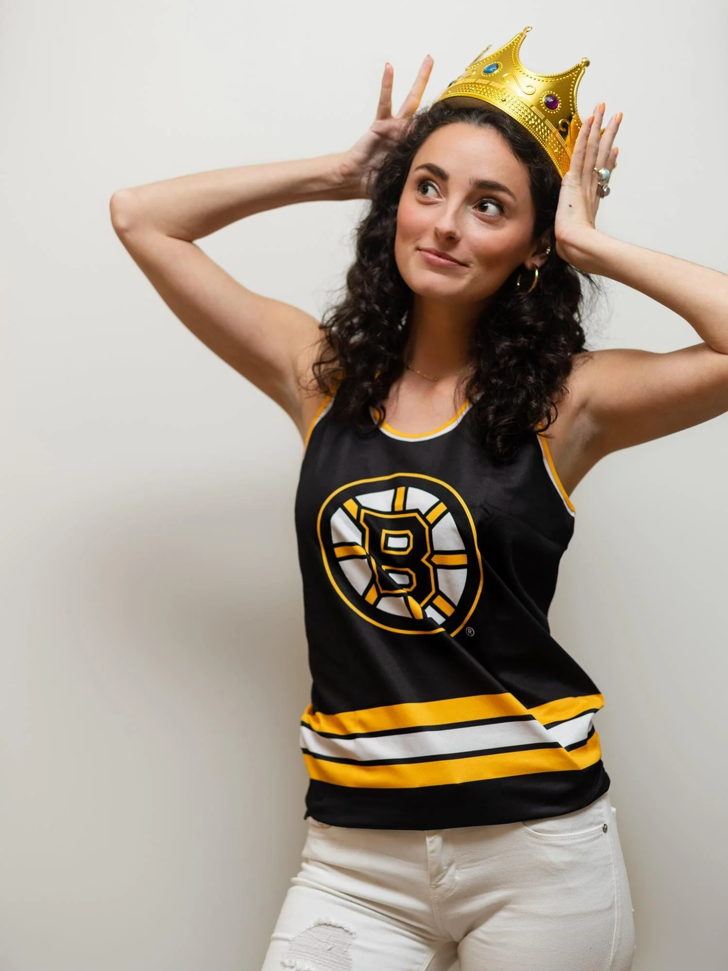Boston Bruins Women's Racerback Hockey Tank - Image 6