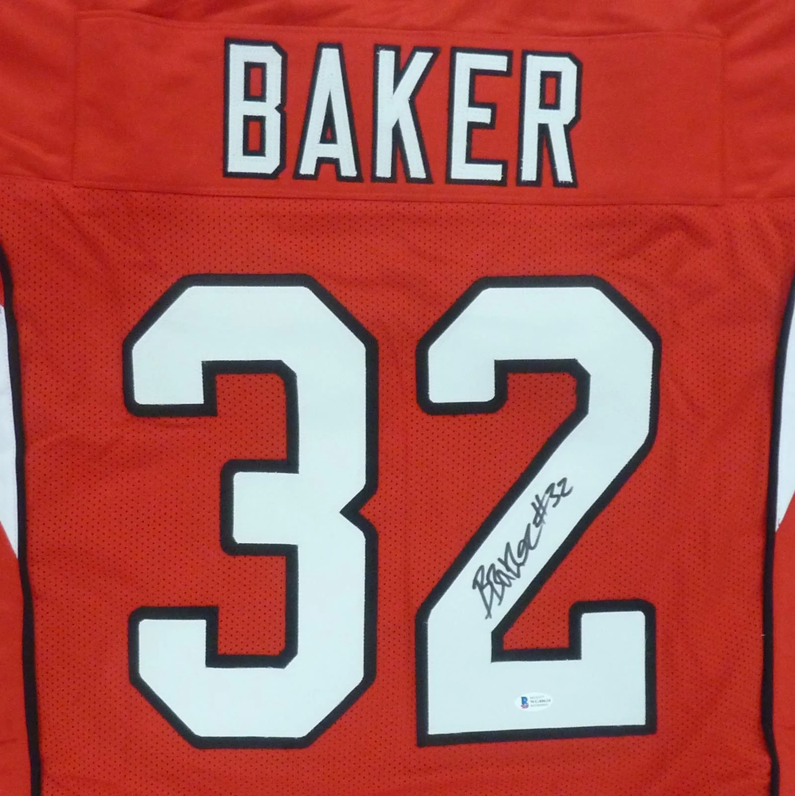 Buddha Baker Autographed Arizona (Red #32) Custom Jersey - Image 2