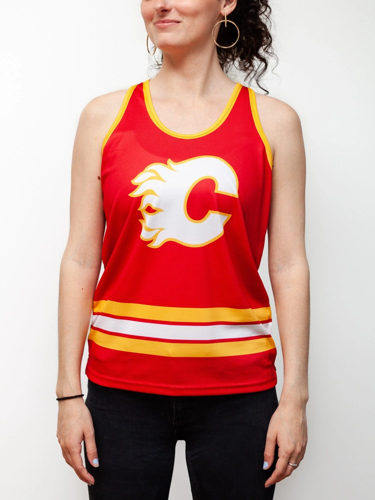 Calgary Flames Women's Racerback Hockey Tank - Image 3