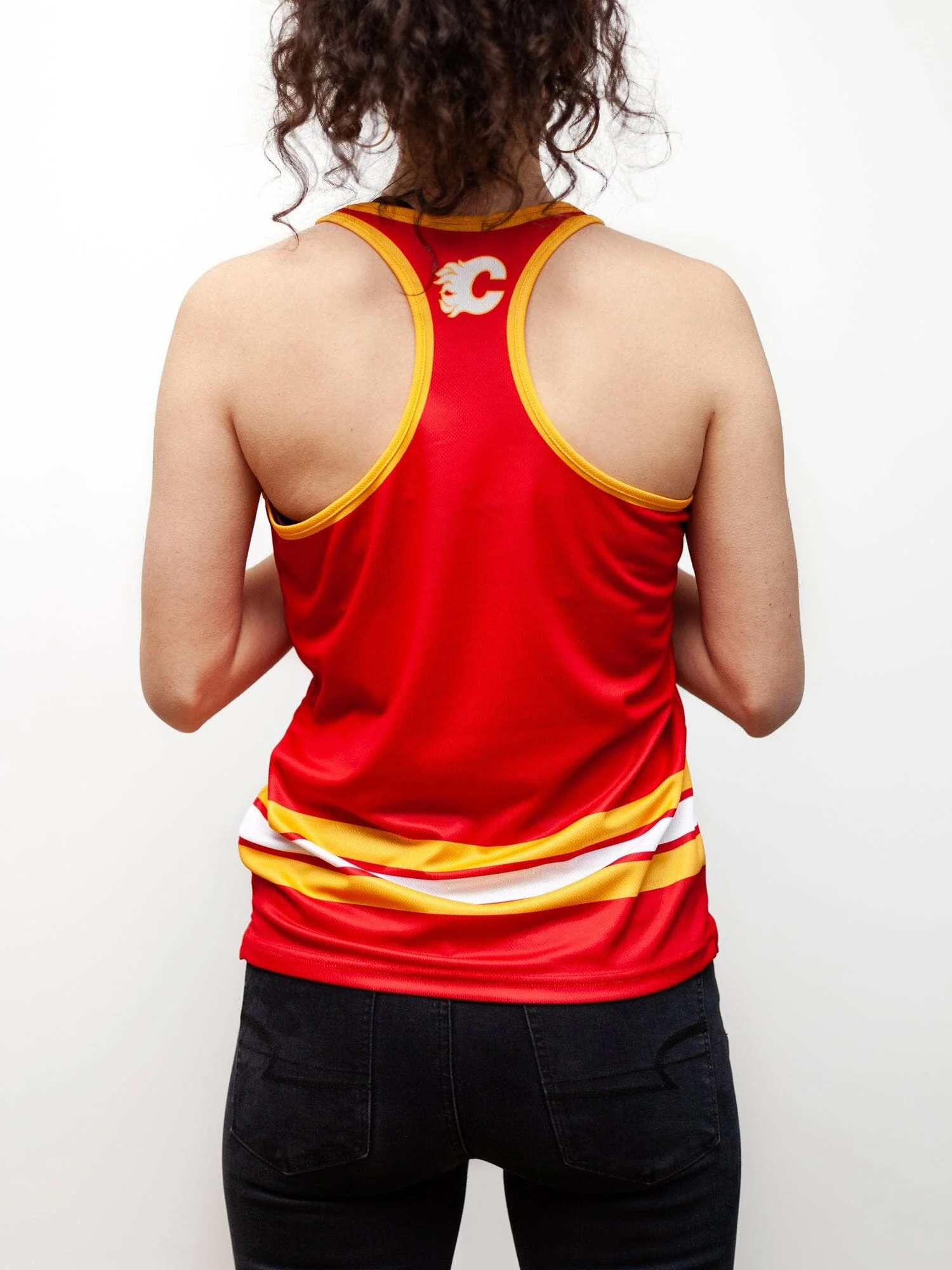 Calgary Flames Women's Racerback Hockey Tank - Image 4