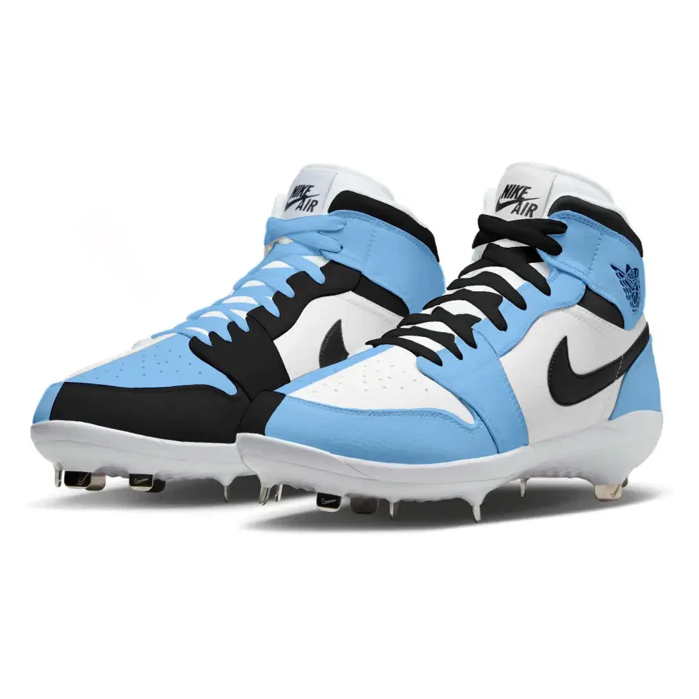 "Carolina Homage to Home" Jordan 1 Retro Cleats - Image 2