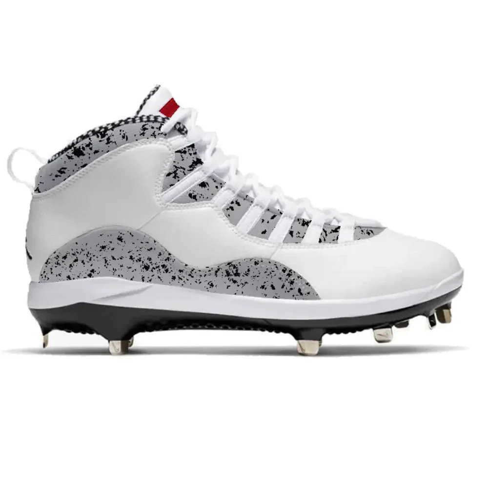 "Cement” Jordan 10 Retro Metal Baseball Cleats