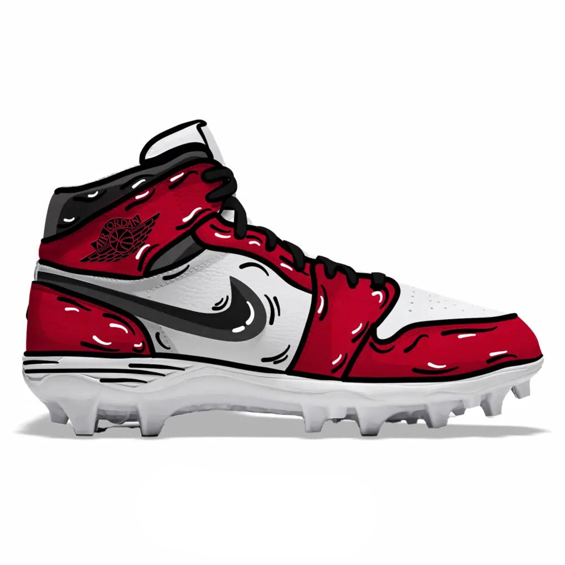 "Chicago Cartoon" Jordan 1 TD Cleats