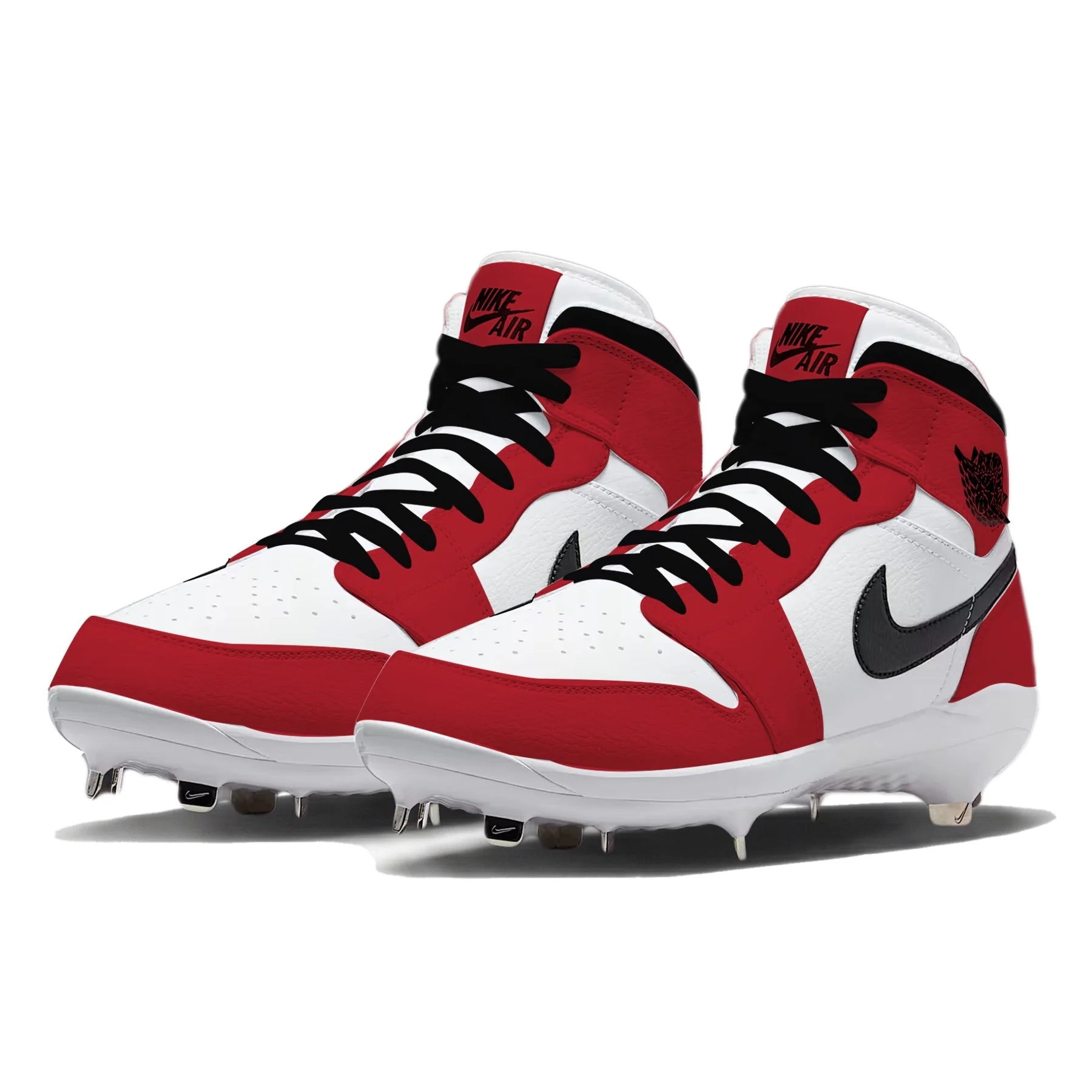 "Chicago" Jordan 1 Retro Cleats - Image 2