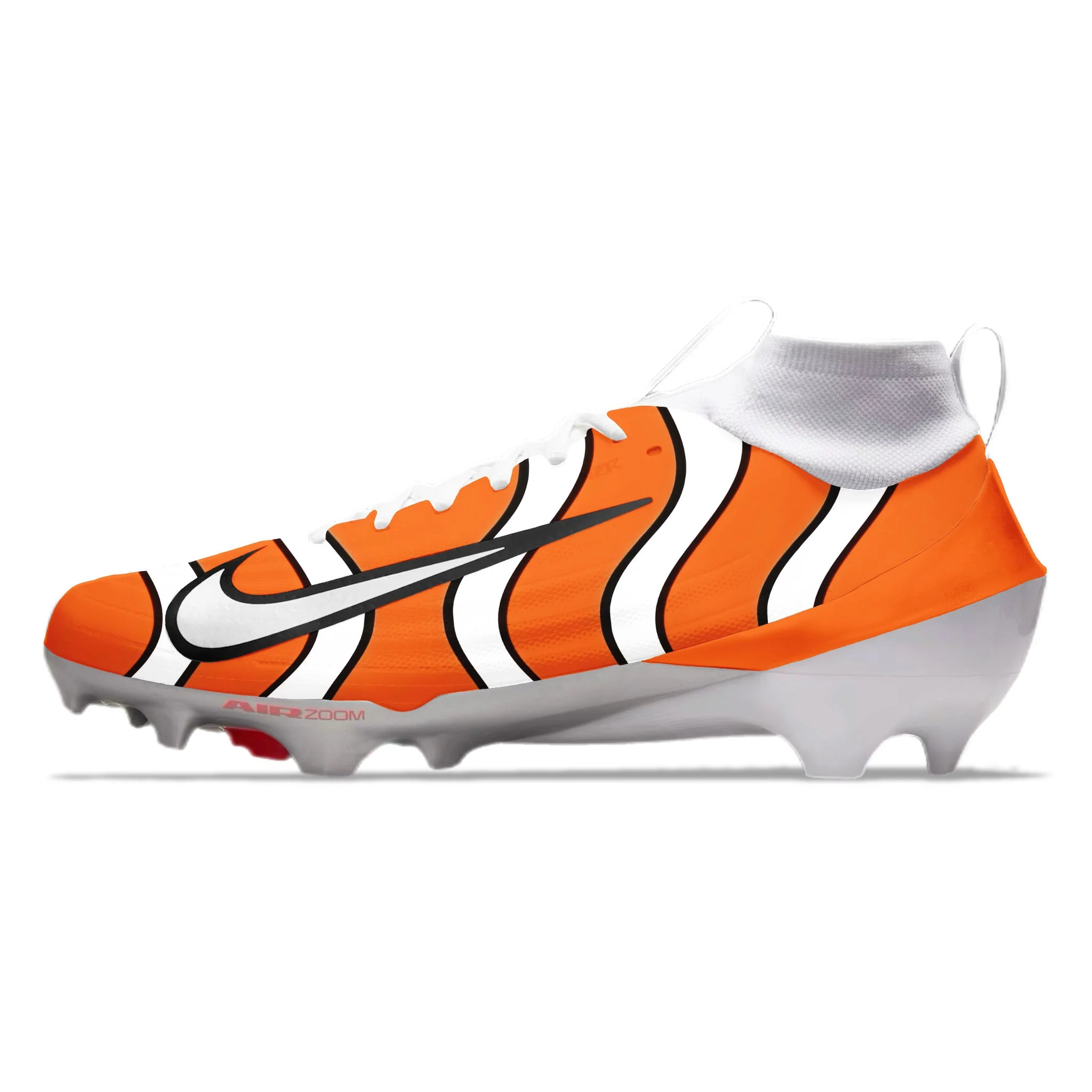 "Clown Fish” Nike Vapor Pro 1 Football Cleats - Image 2