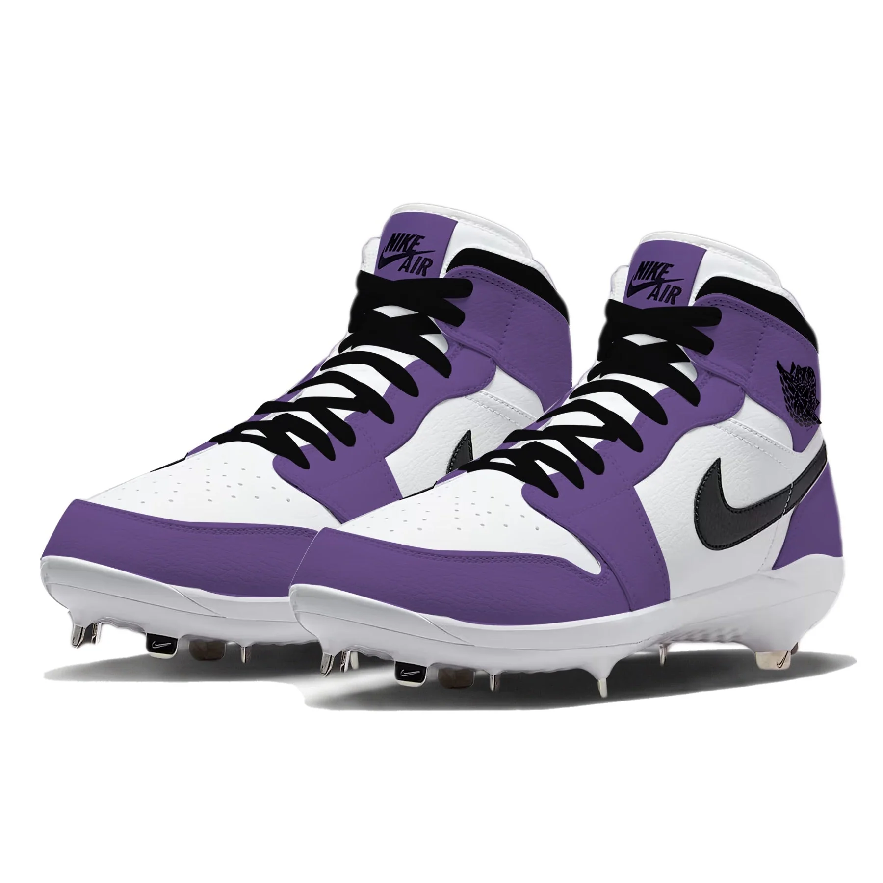 "Court Purple" Jordan 1 Retro Cleats - Image 2