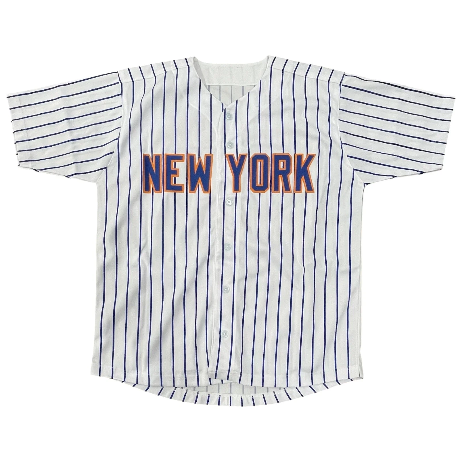 Autographed New York Mets Darryl Strawberry Custom Pinstripe Jersey - Image 3