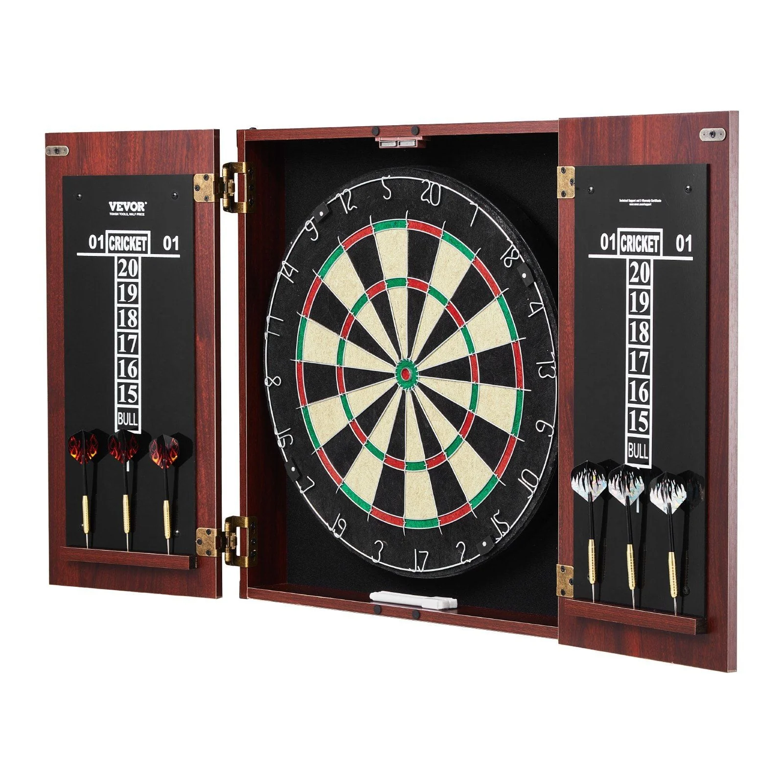 Dartboard and Cabinet Set Official Size Complete dart board Accessory Steel Tip Dart - Image 10