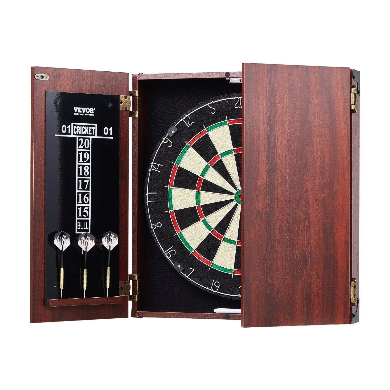 Dartboard and Cabinet Set Official Size Complete dart board Accessory Steel Tip Dart - Image 11