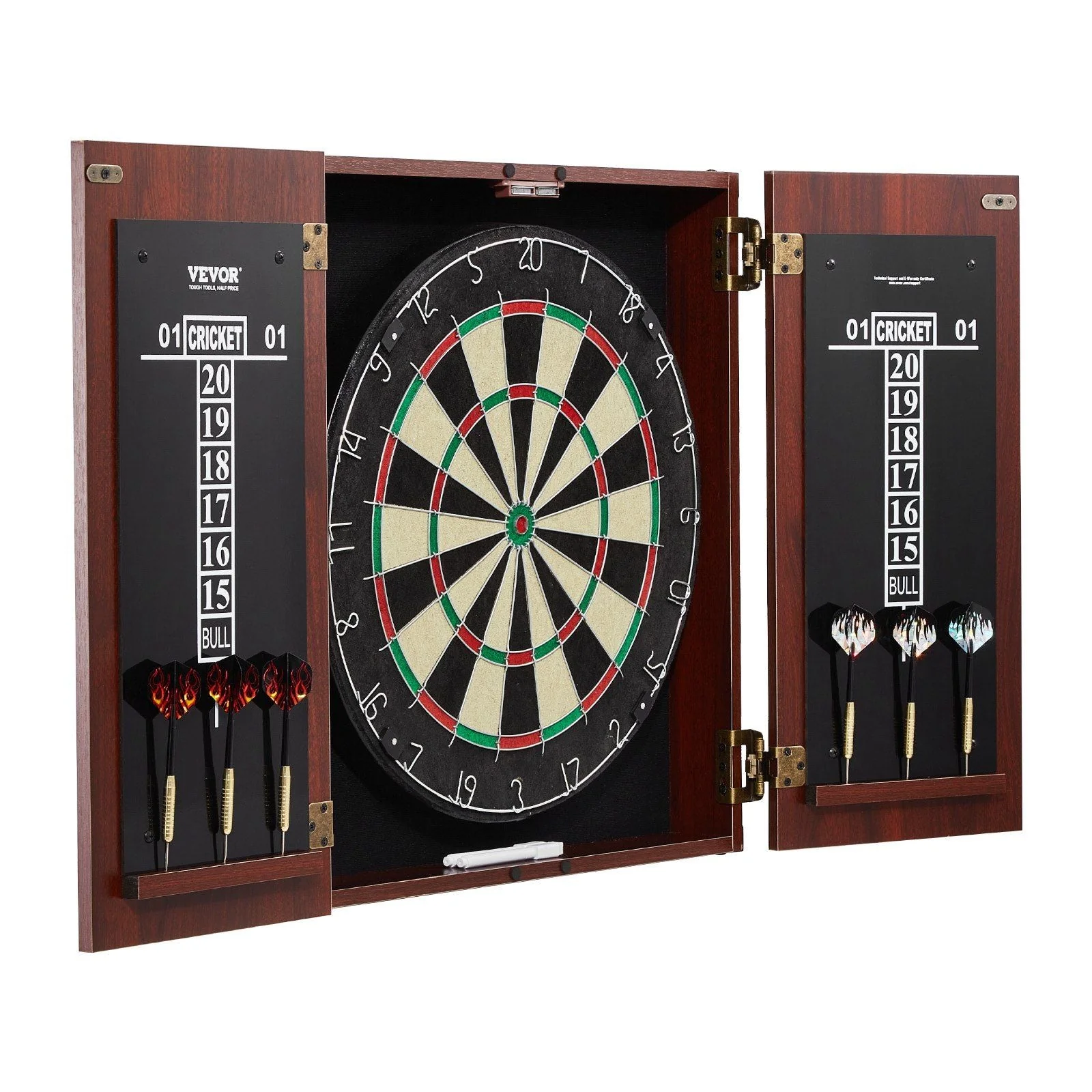 Dartboard and Cabinet Set Official Size Complete dart board Accessory Steel Tip Dart - Image 9