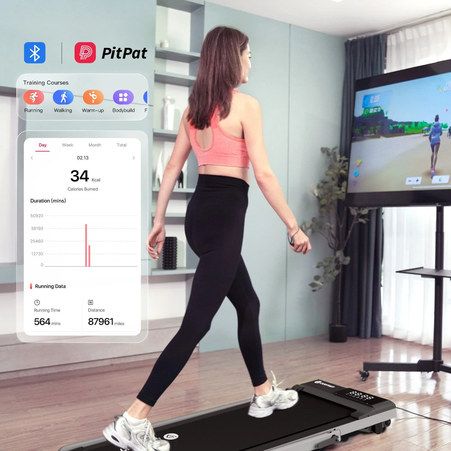 DeerRun® A5 Pro Smart 2-in-1 Folding Treadmill - Image 10