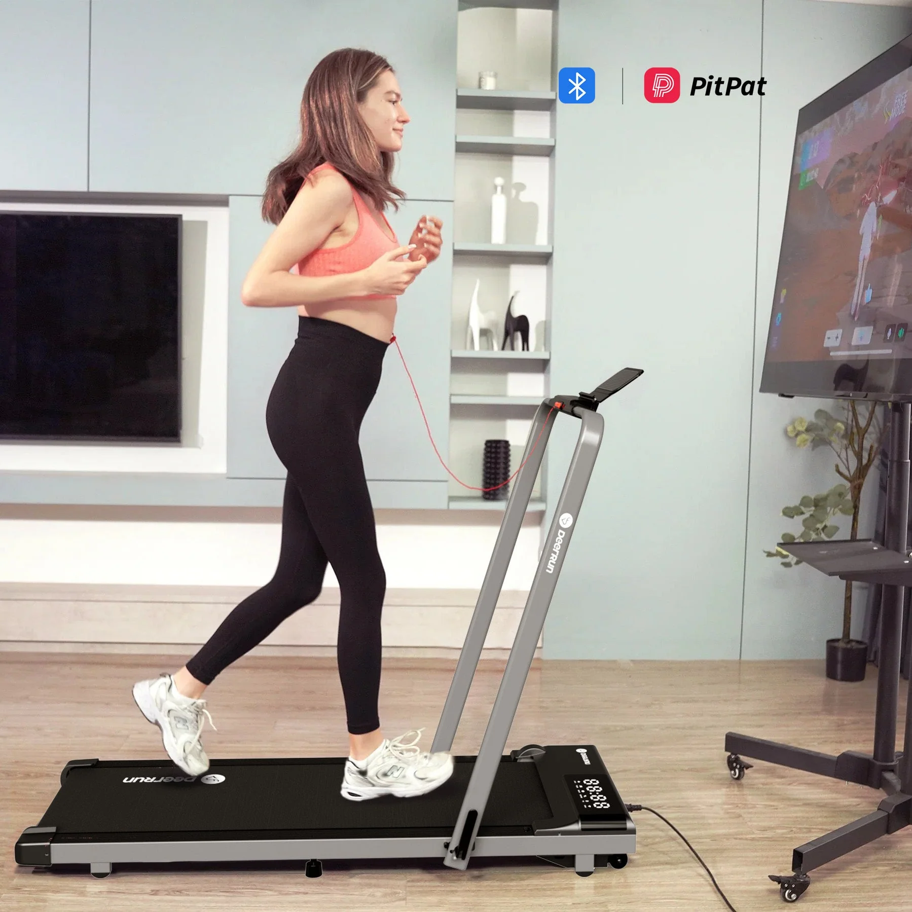 DeerRun® A5 Pro Smart 2-in-1 Folding Treadmill - Image 3