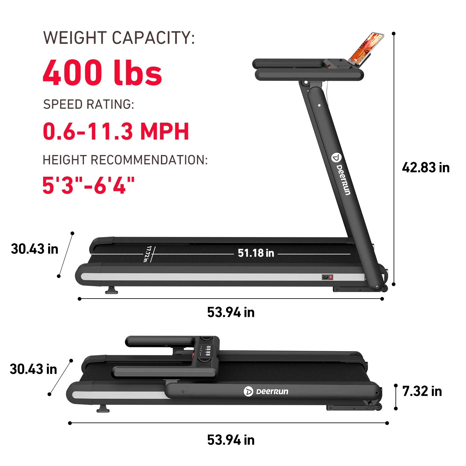 X20 Treadmill with 15% Auto Incline Full Running Deck Treadmill - Image 2