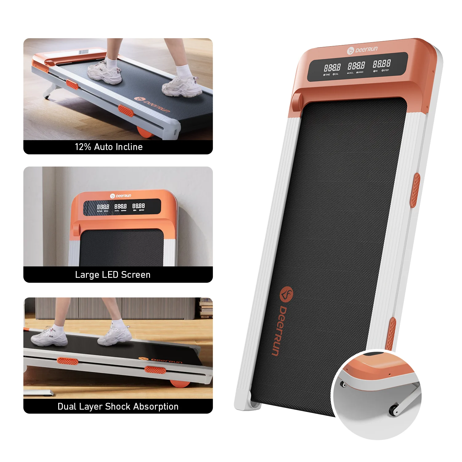 DeerRun Z10 12% Auto Incline Smart Walking Pad Treadmill - Image 3