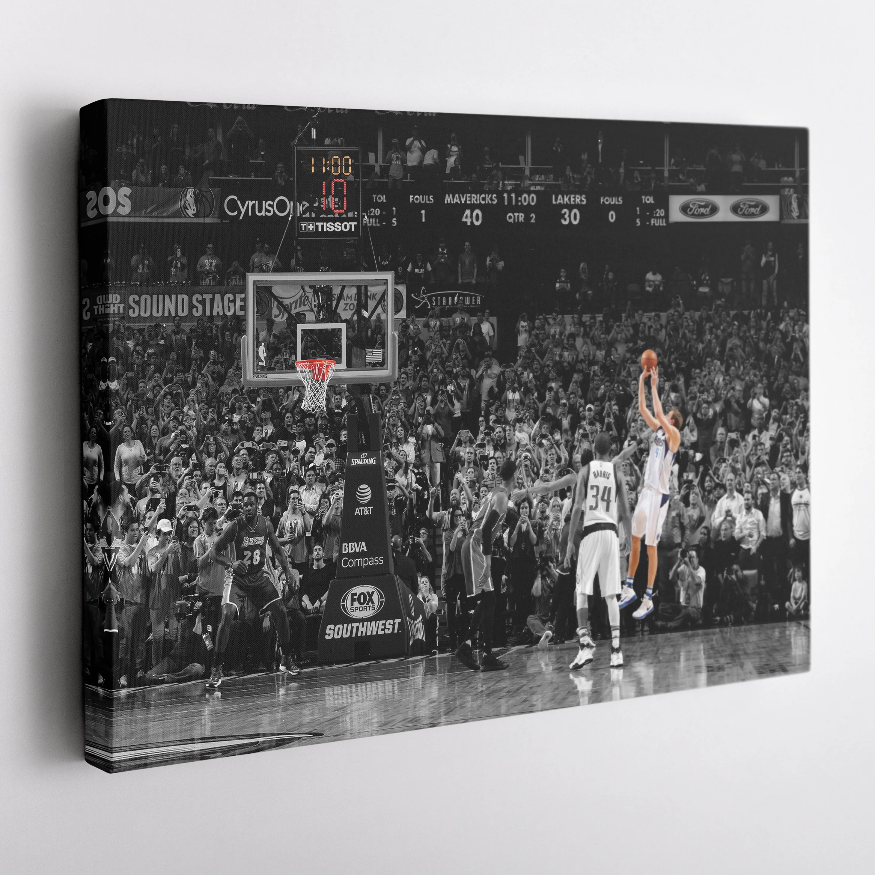 Dirk Nowitzki 30K Points Canvas – NBA Wall Art for Room Decor - Image 4