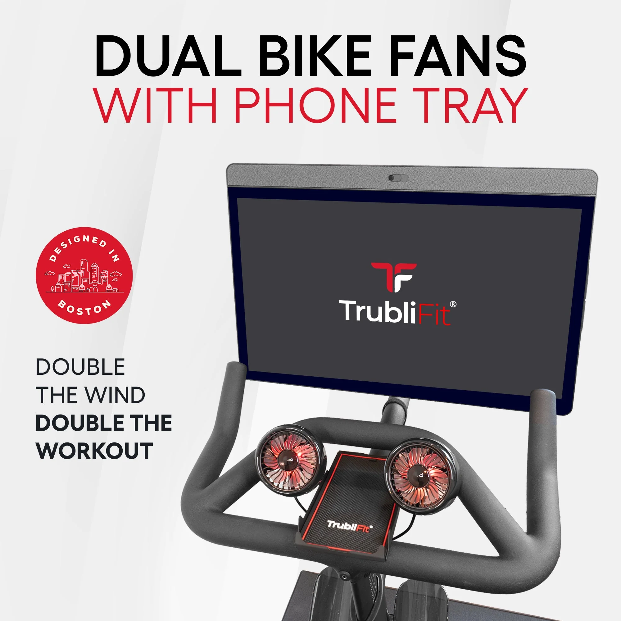 Dual Fans with Phone Tray for the Peloton Bikes - Image 3
