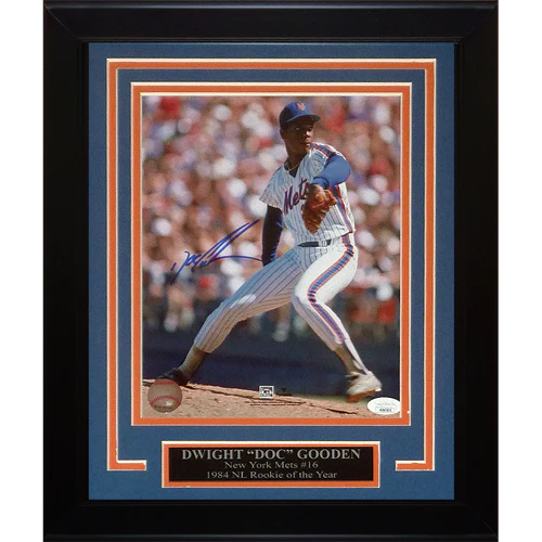 Autographed Dwight Gooden New York Mets Deluxe Framed 8x10 Photo