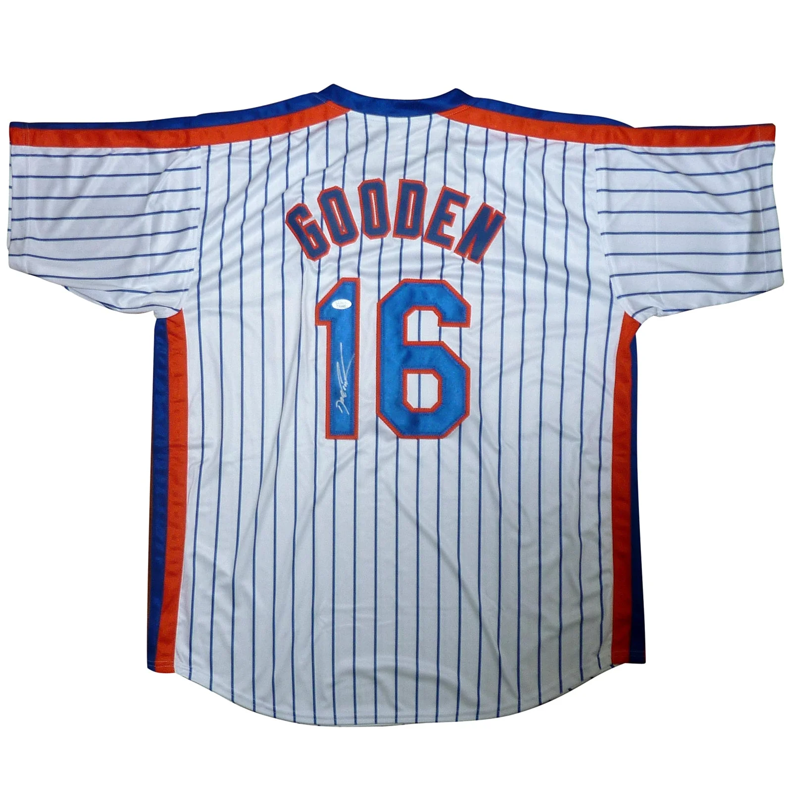 Autographed Dwight Gooden New York Mets (Pinstripe #16) Custom Jersey