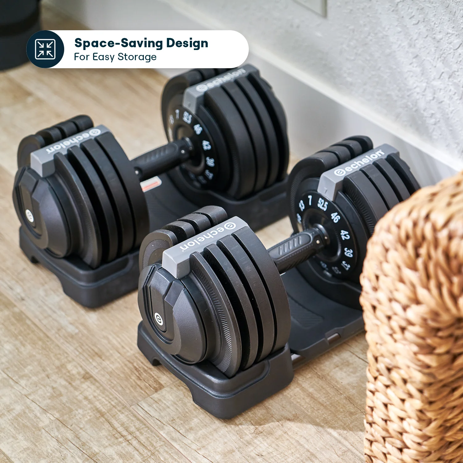 Echelon Strength Adjustable Dumbbells 752 with Stand - Image 7