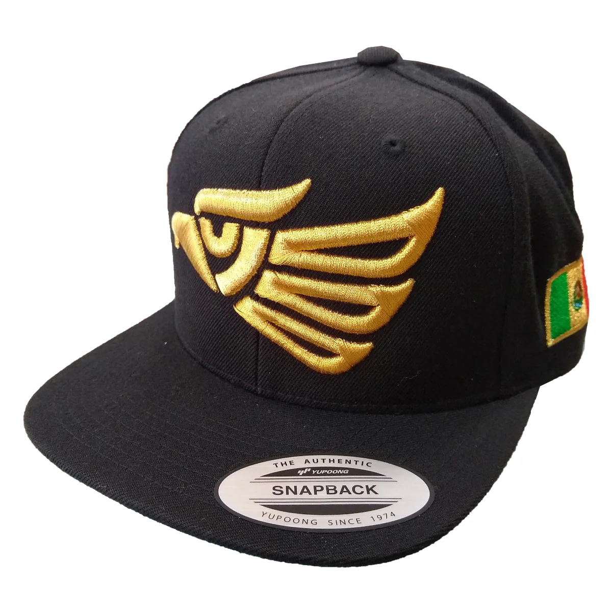 Embroidered Eagle & Mexico Slim Logo Snapback Hat - Image 3