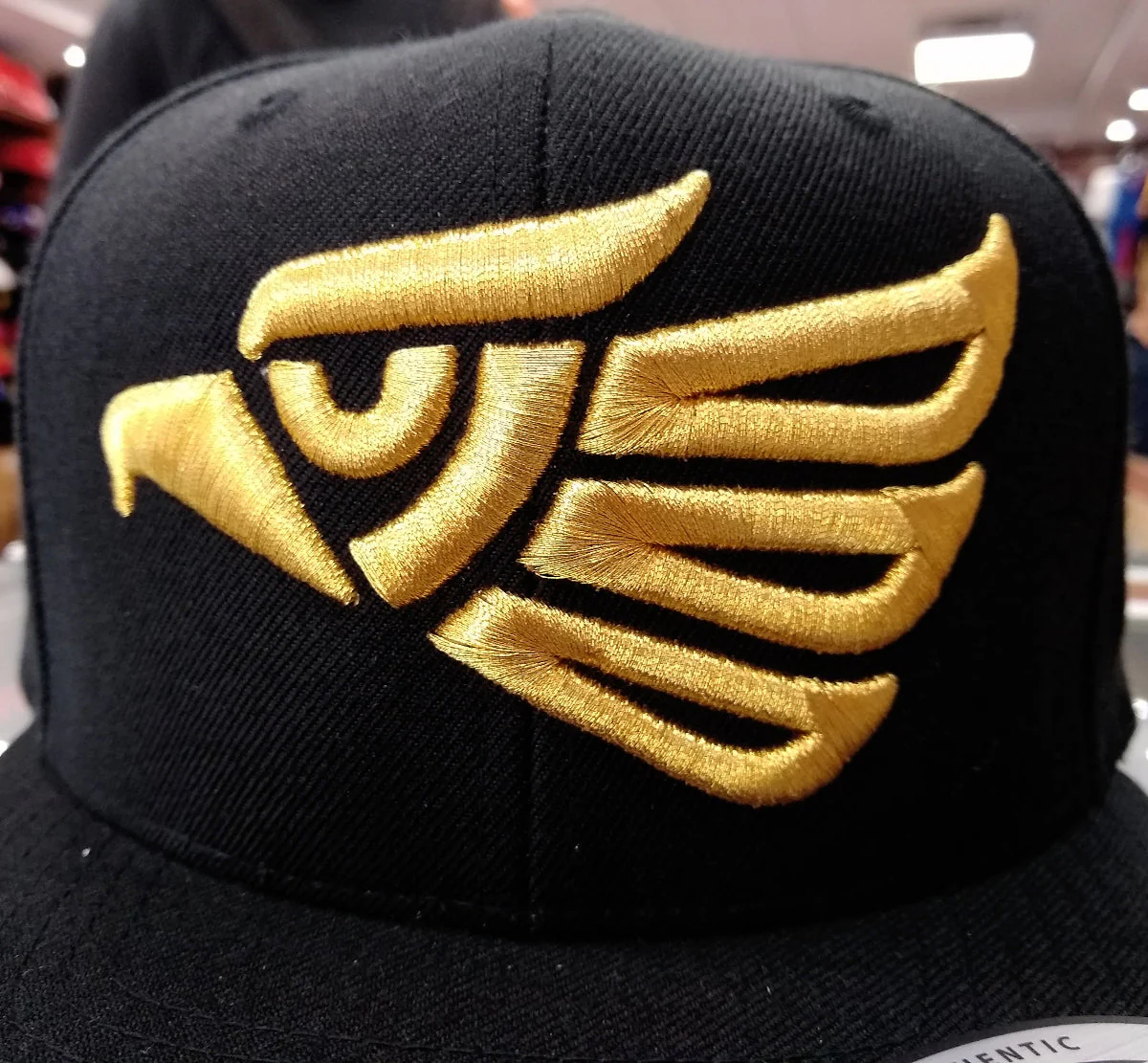 Embroidered Eagle & Mexico Slim Logo Snapback Hat - Image 4