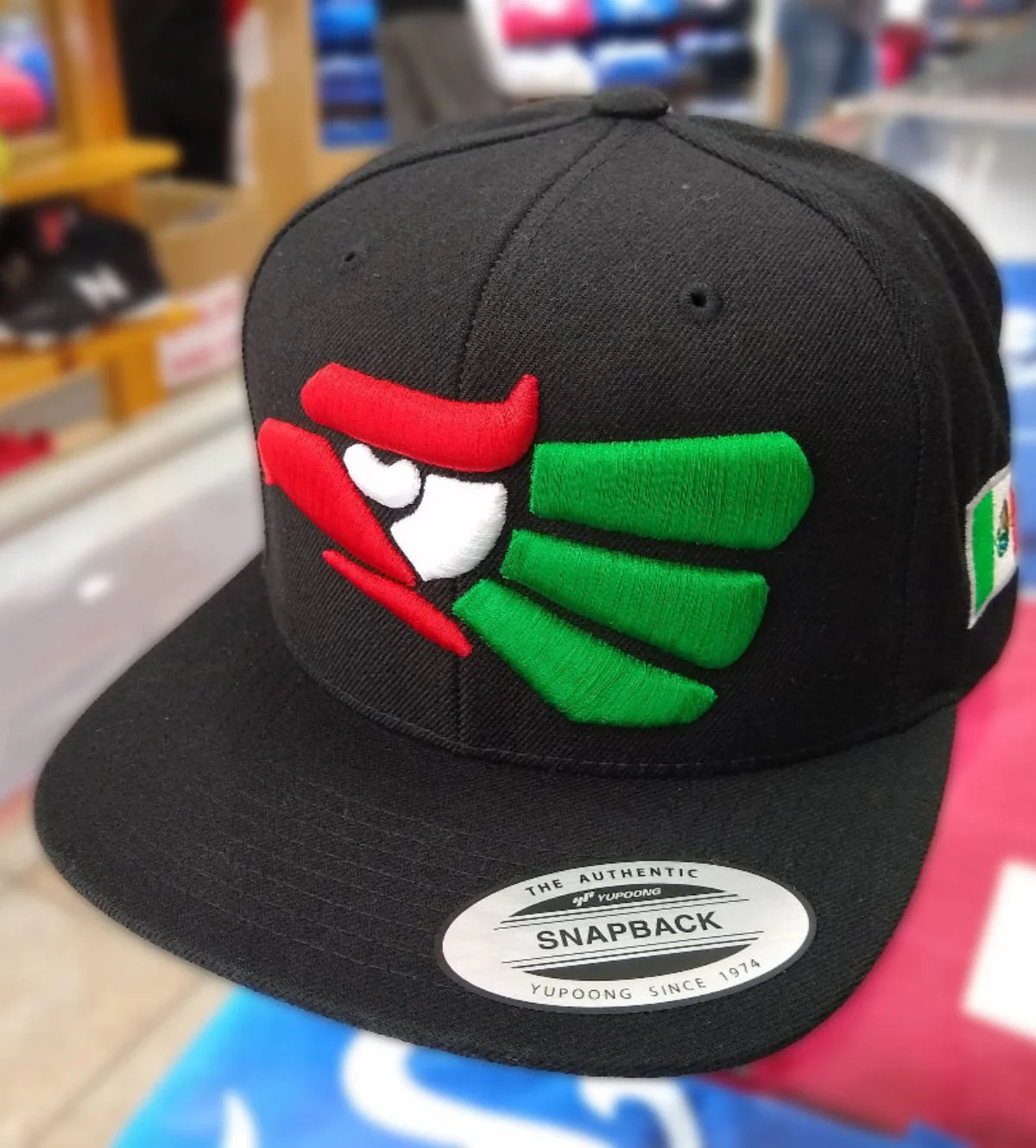 Embroidered Eagle & Mexico Flag Snapback Hat - Image 3
