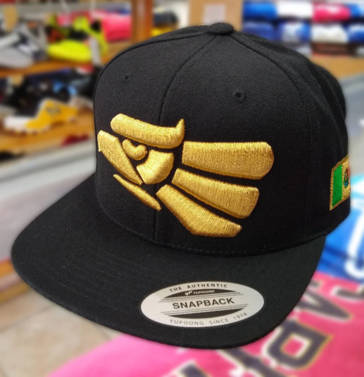 Embroidered Eagle & Mexico Flag Snapback Hat - Image 4