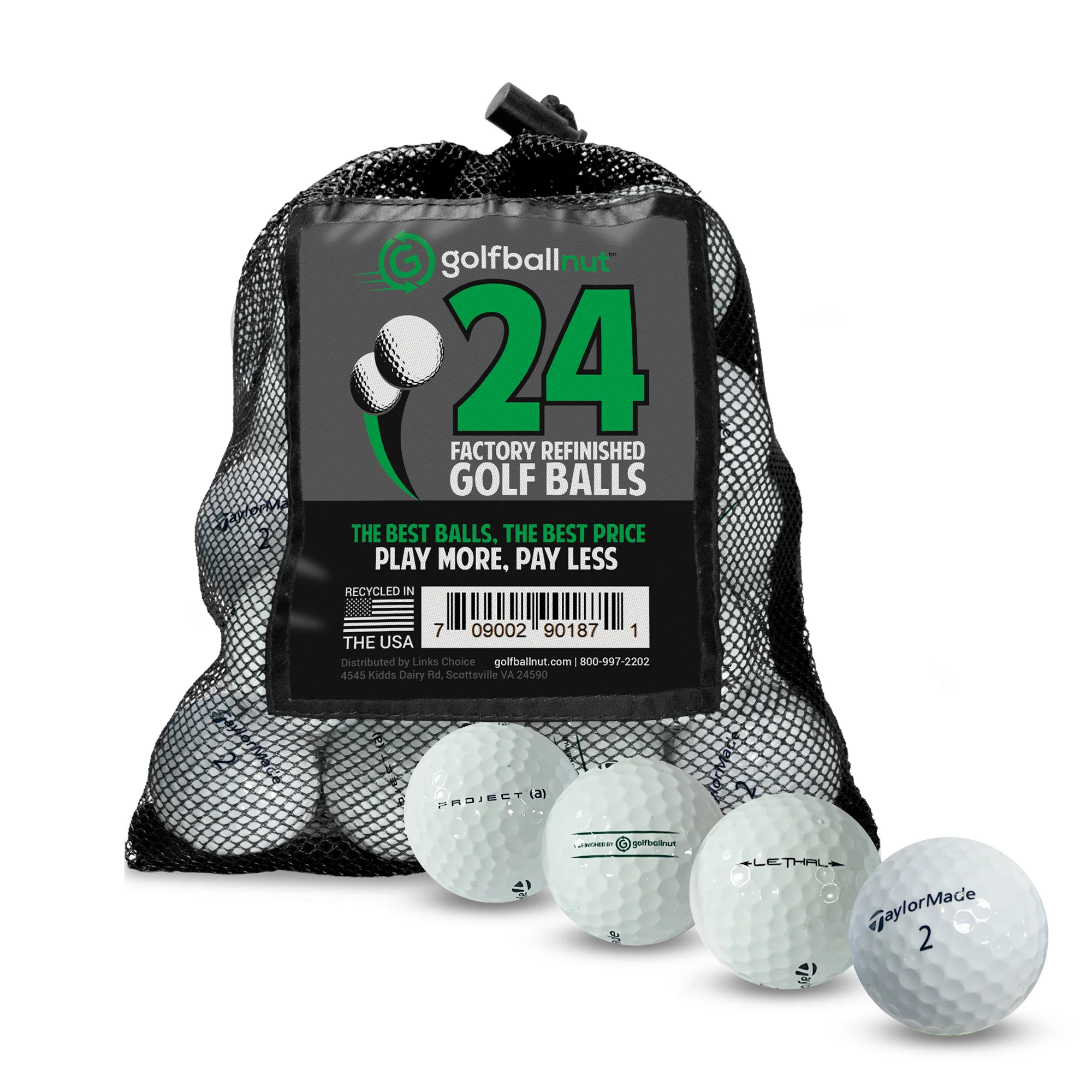 Factory Refinished Taylormade Tour Mix Golf Balls (Bulk Mesh Bags) - Image 2