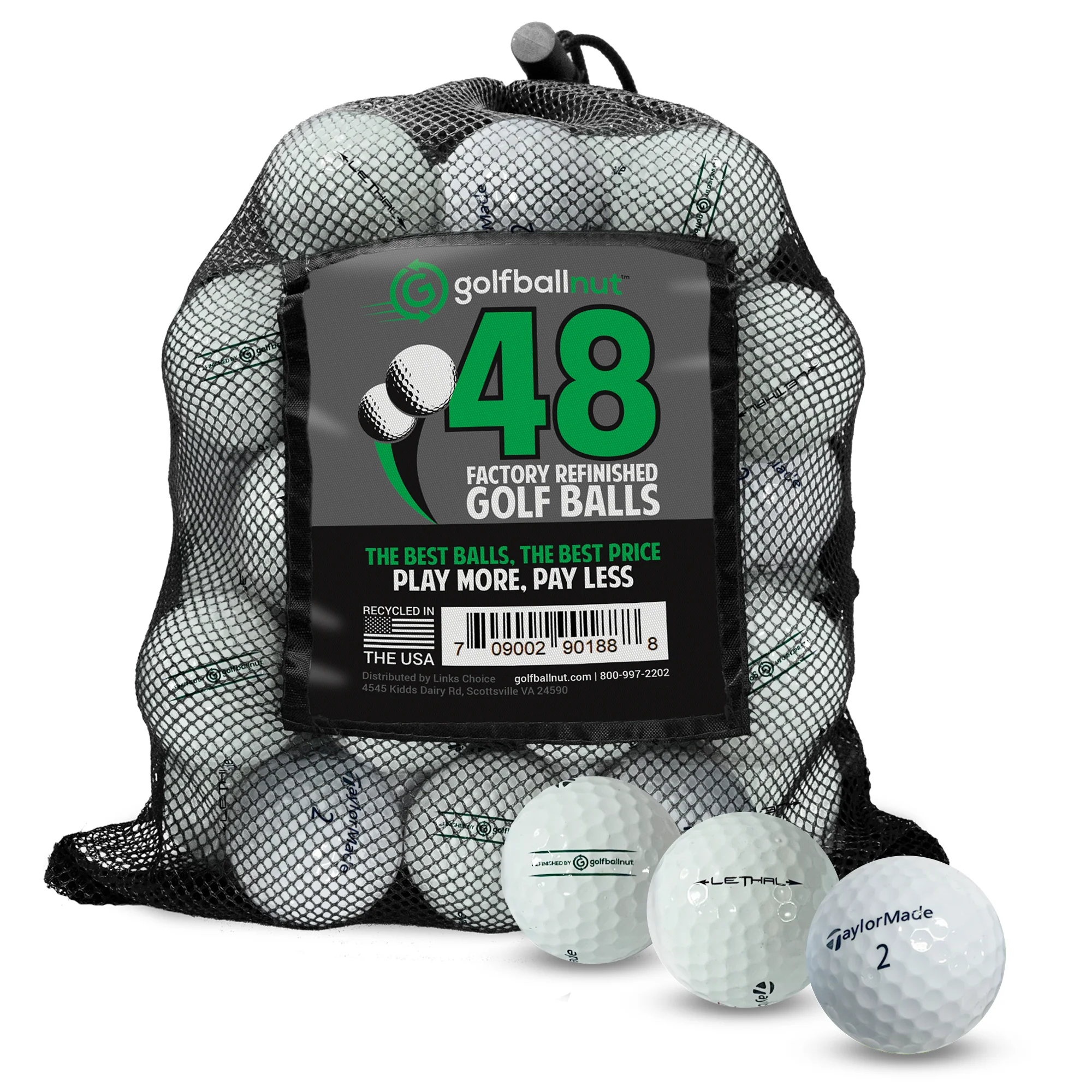 Factory Refinished Taylormade Tour Mix Golf Balls (Bulk Mesh Bags) - Image 3