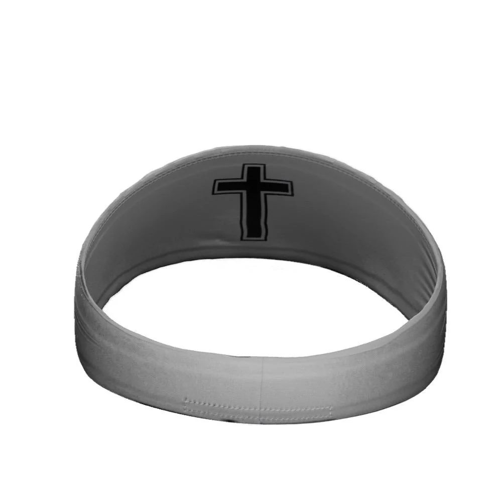 Faith Cross Grey Headband - Image 3