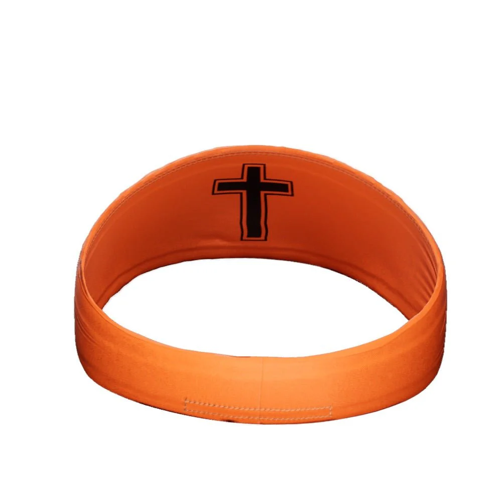 Faith Cross Orange Headband - Image 3