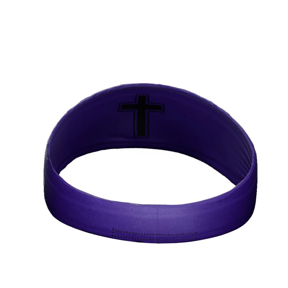 Faith Cross Purple Headband - Image 3