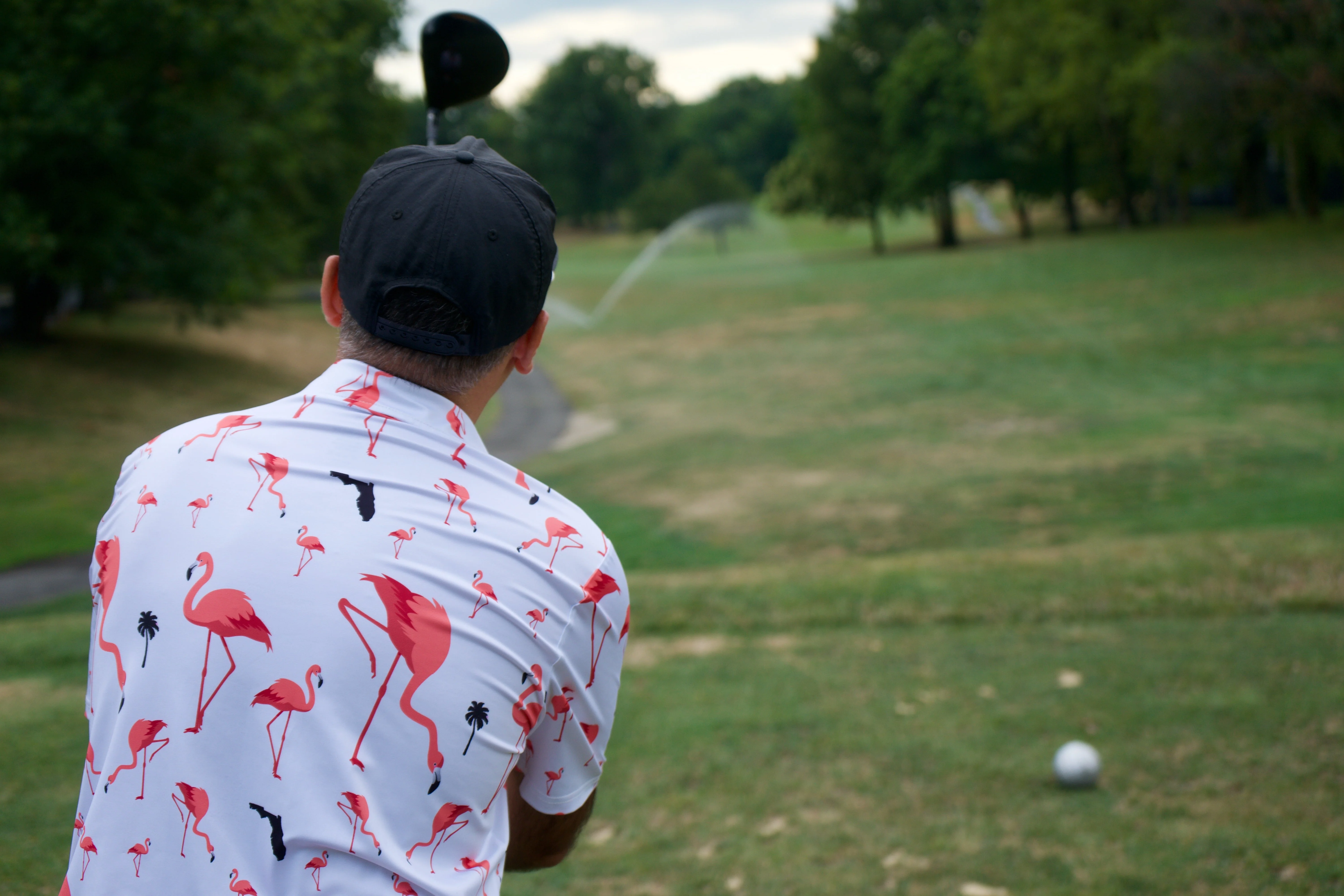 Florida Flamingo Golf Shirt - Image 3