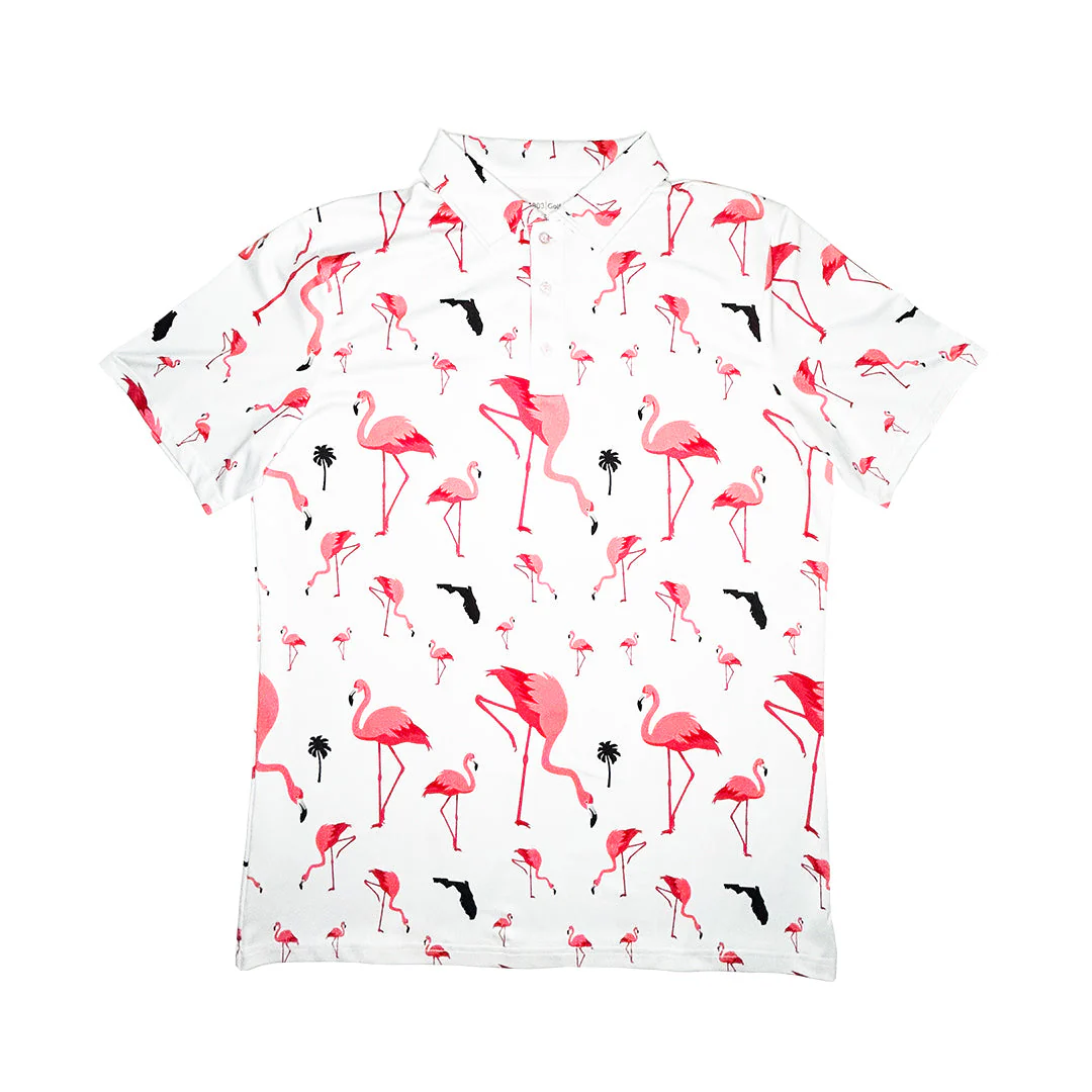 Florida Flamingo Golf Shirt - Image 4