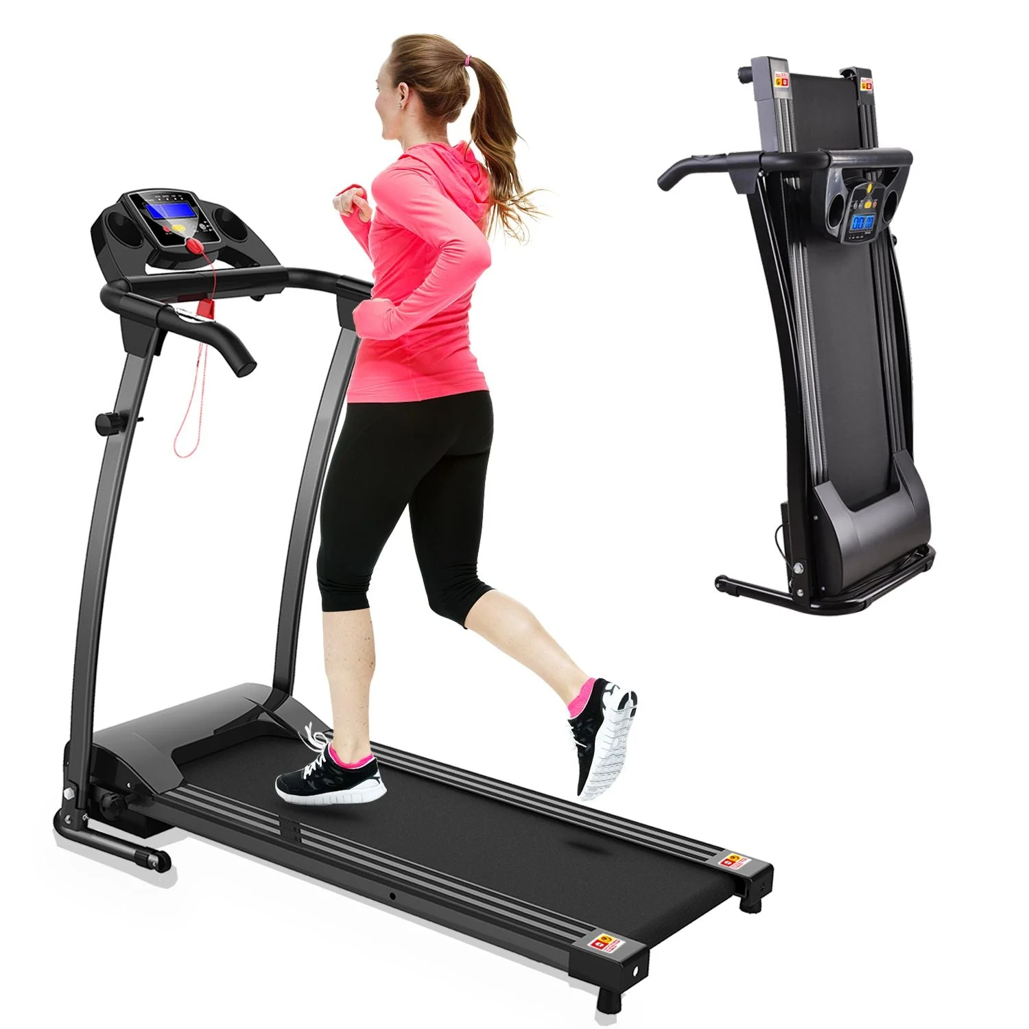Foldable Electric Treadmill with LCD display